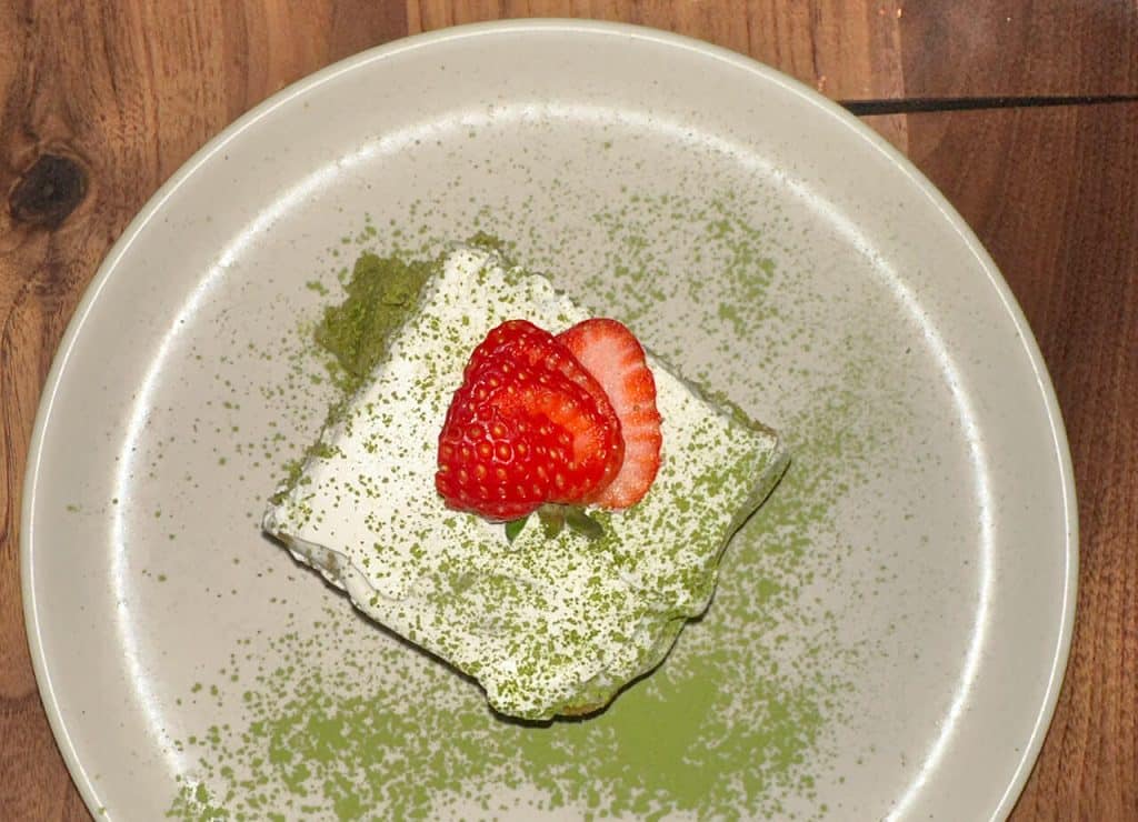 Matcha Tres Leches Dessert at Dear Irene