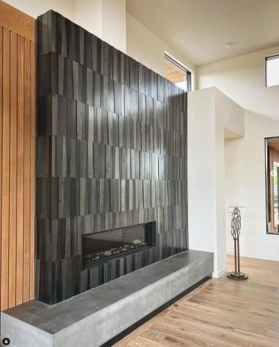 fireplace designed by MODERNFAB in Bend