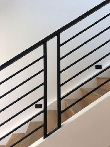 Stairway railing made by MODERNFAB