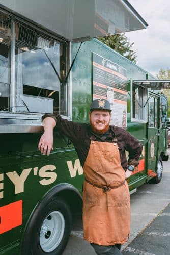 Jackson Higdon, the owner and head chef of Luckey's Woodsman