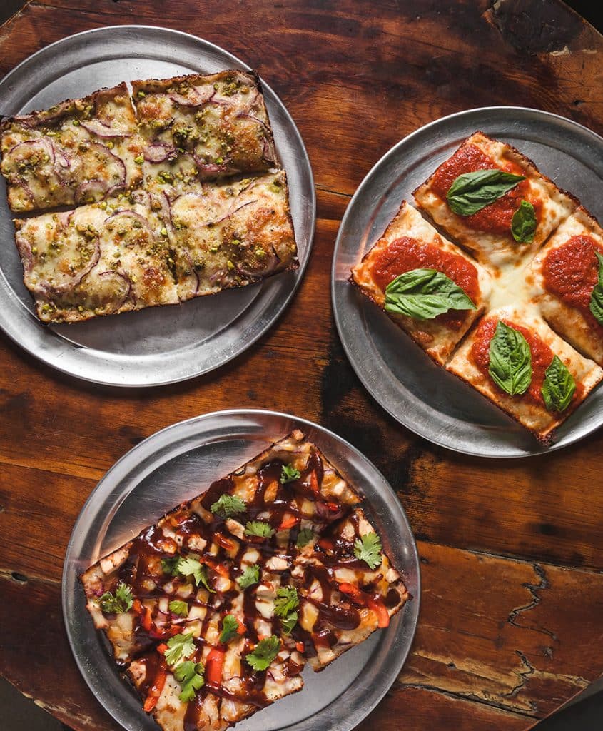 3 pizzas from Abe Capanna's in Bend