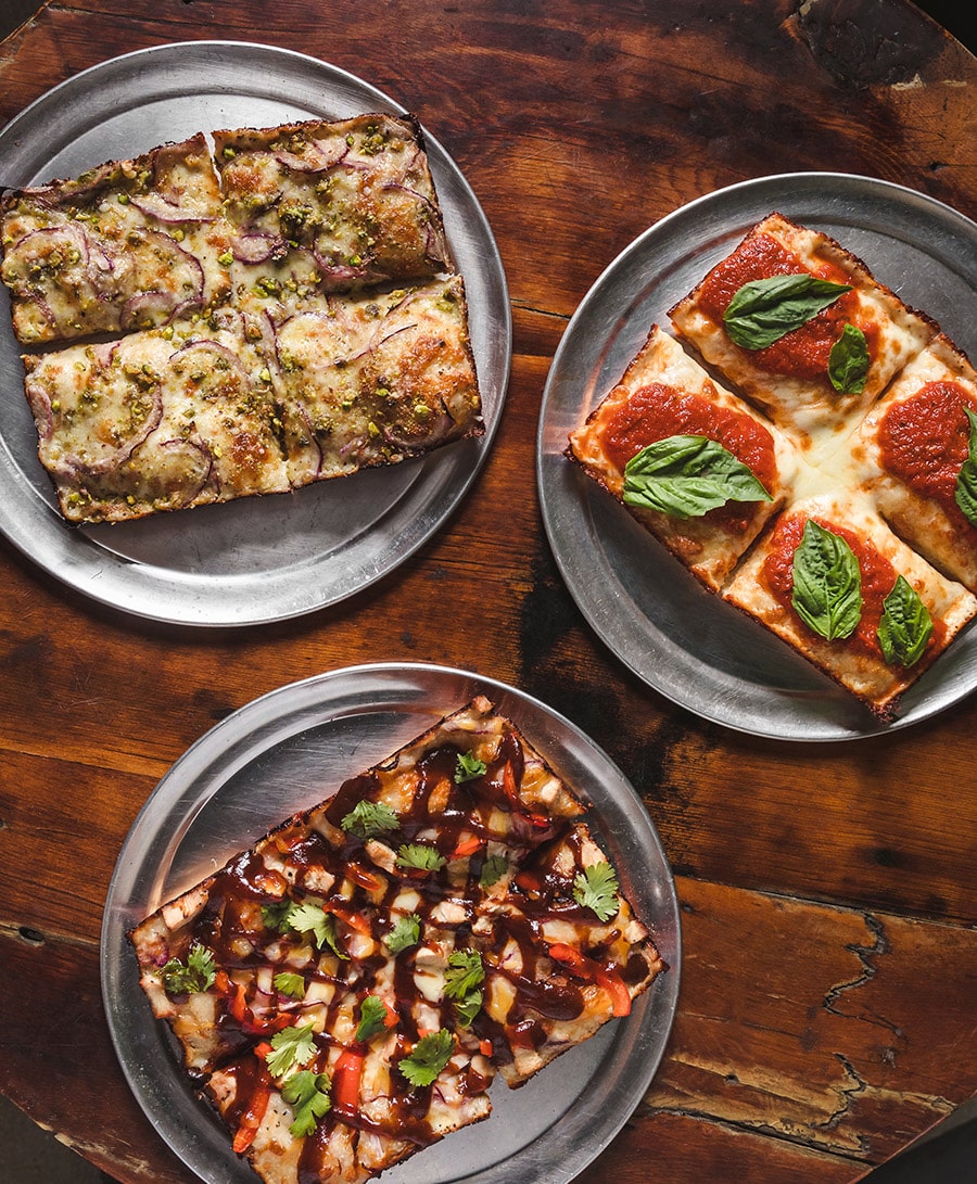 3 pizzas from Abe Capanna's in Bend