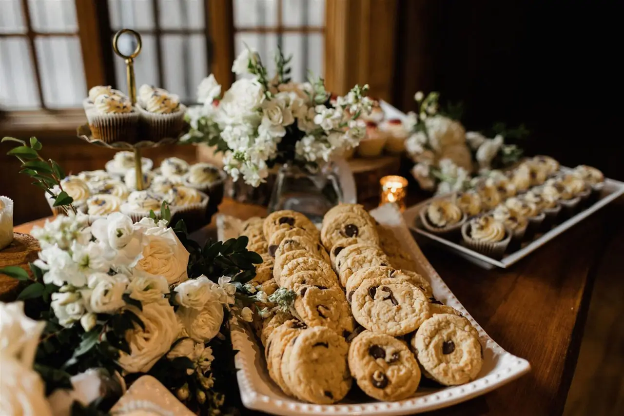 Baked good from Crumb Cakery at a wedding.