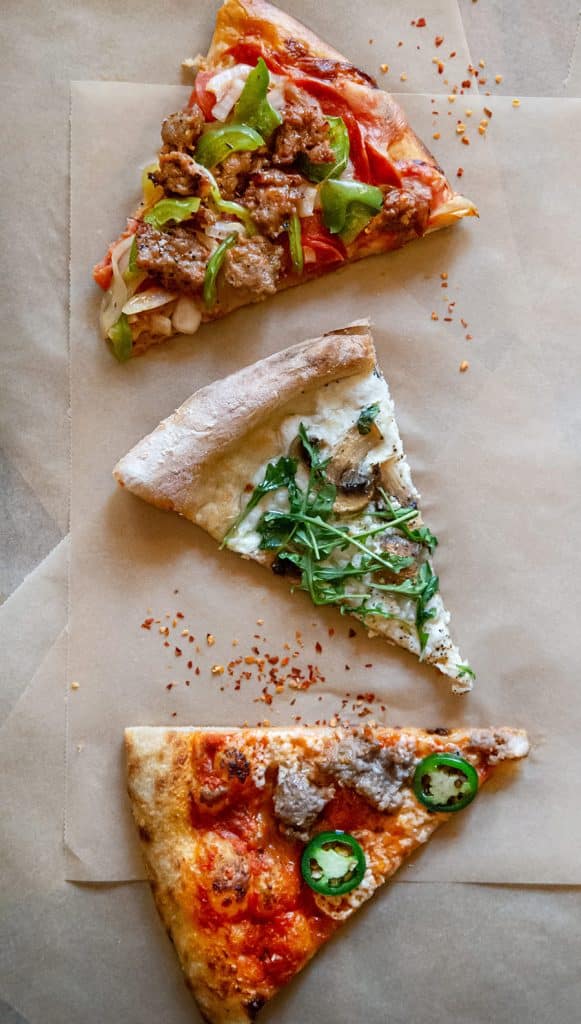 3 slices of pizza from Old Towne, Grace & Hammer and Jackson's Corner in Bend