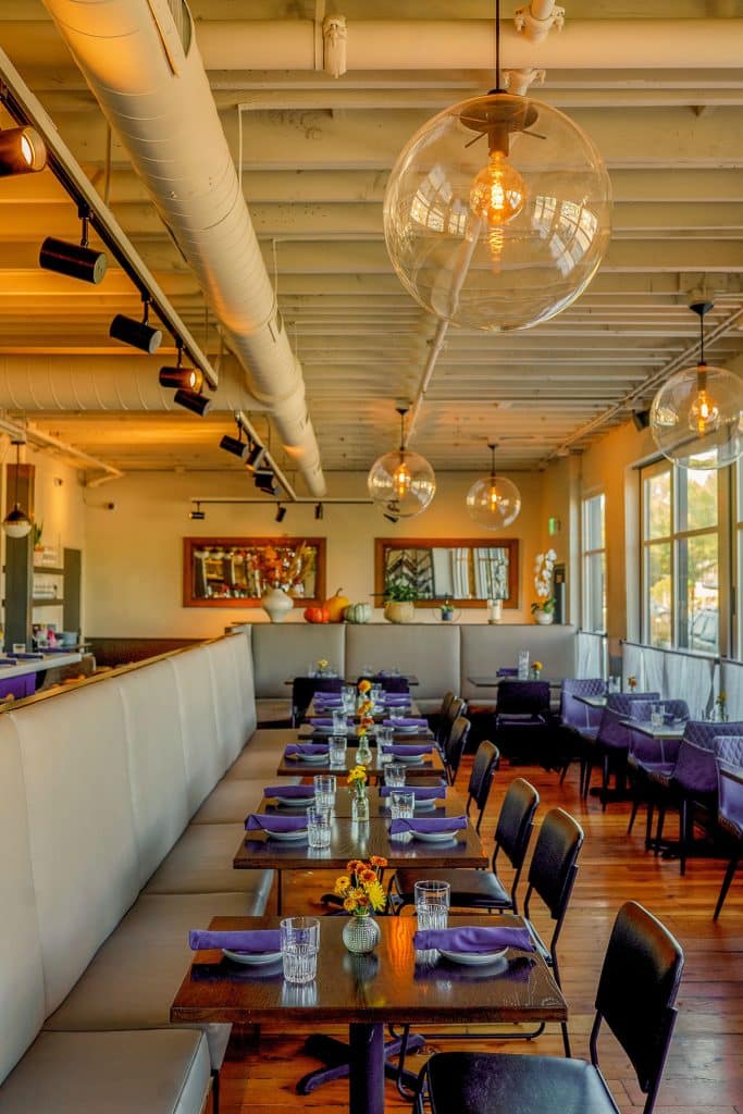 the dining room at BOSA Food and Drink
