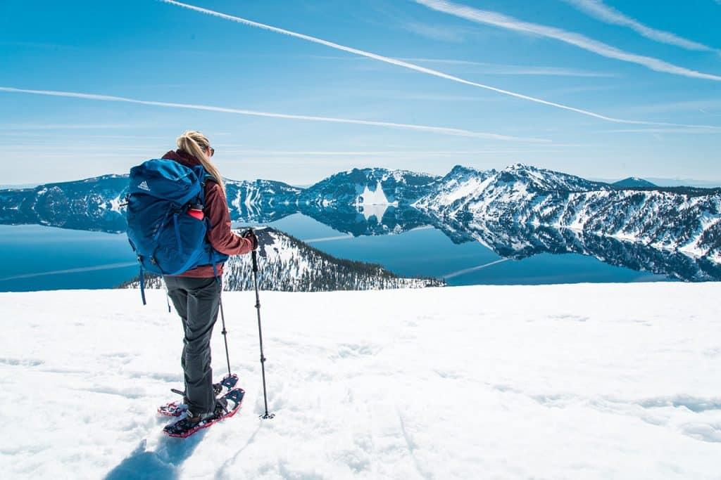 Snowshoeing Crater Lake
