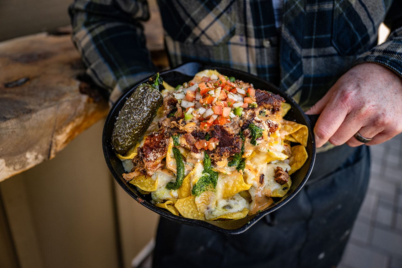 Skillet nachos from Luckeys-Woodsman