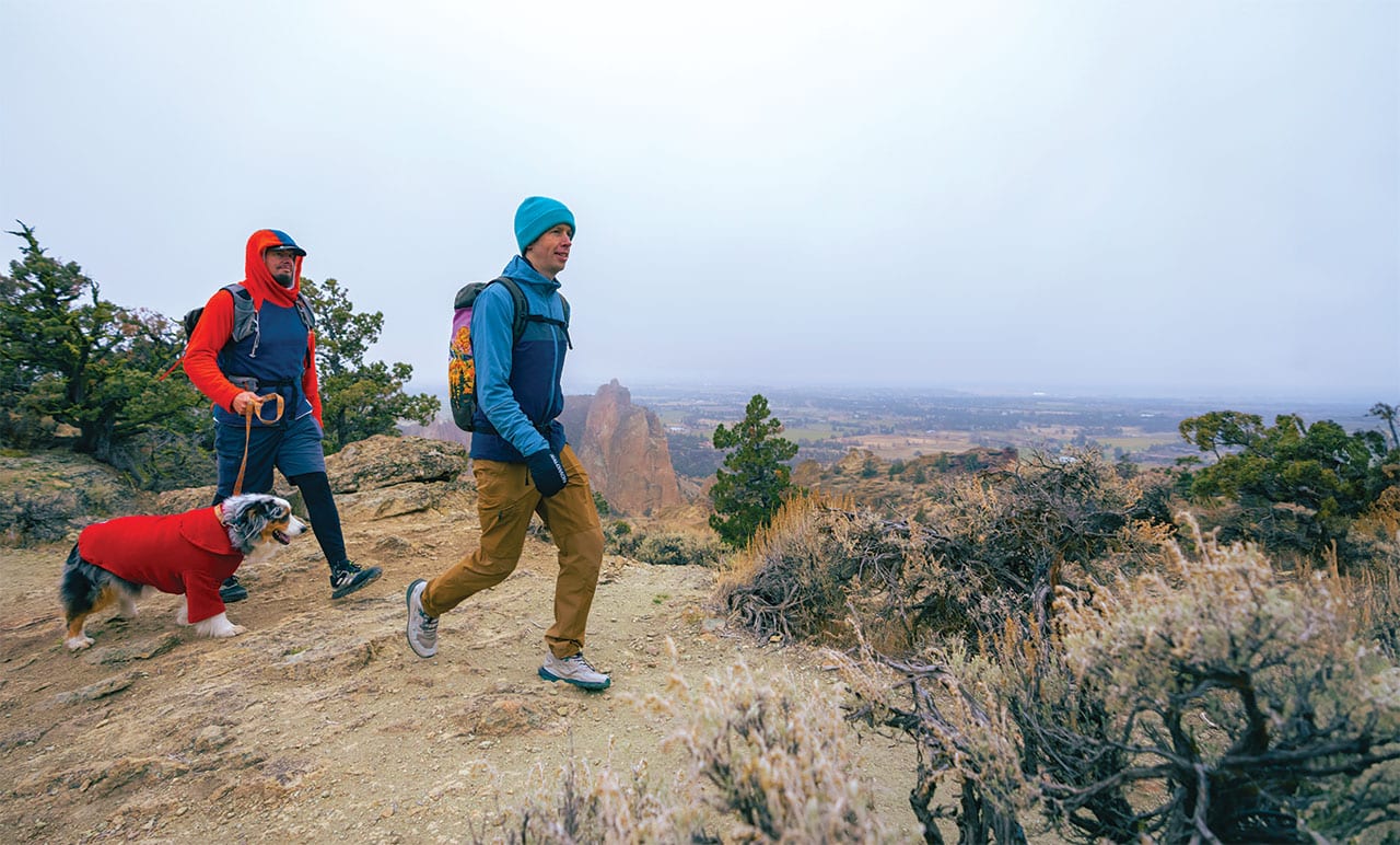 Tosch Roy and James Parsons hiking Smith Rock - Central Oregon’s Startup Community
