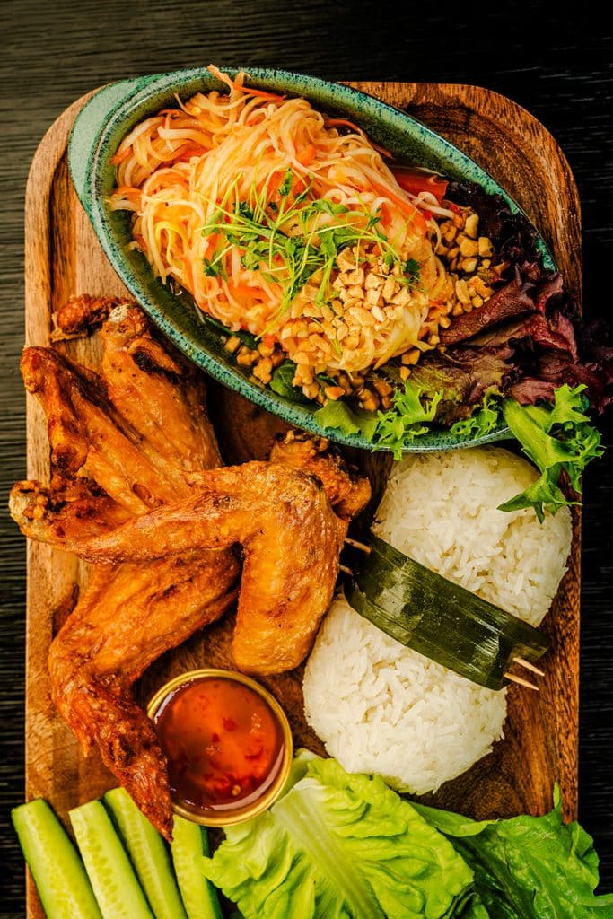 Chicken wings and Rice plate from Dear Mom