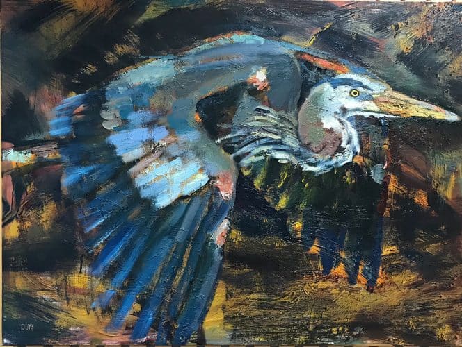 Great Blue Heron Painting by Jacob Norris