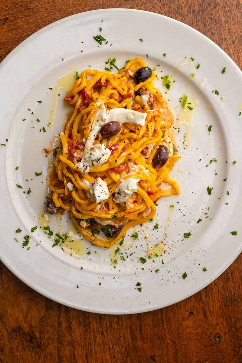 Trattoria Sbandati pasta with olives