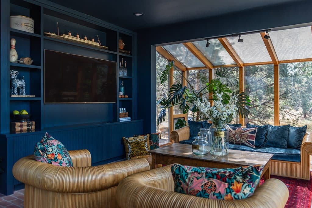 inviting family abode in color family room