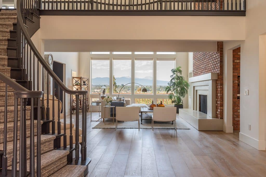 living room of inviting family abode