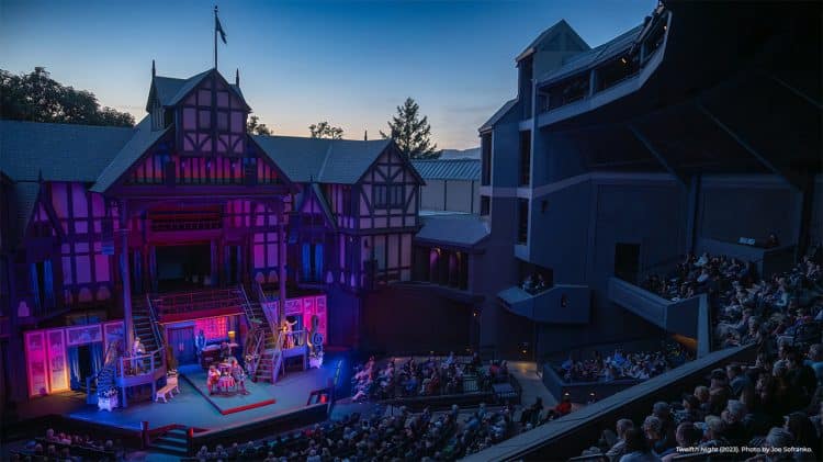 Oregon Shakespeare Festival at night
