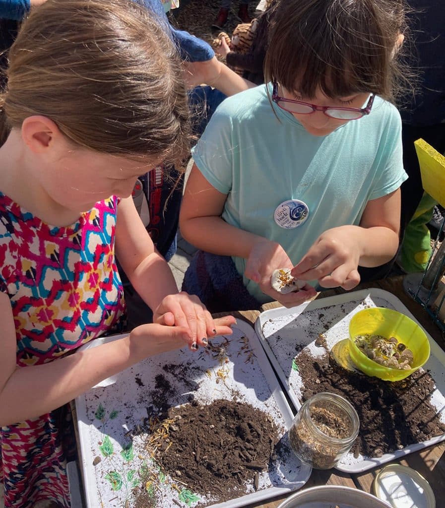 Kids having fun at Earth Day Fair
