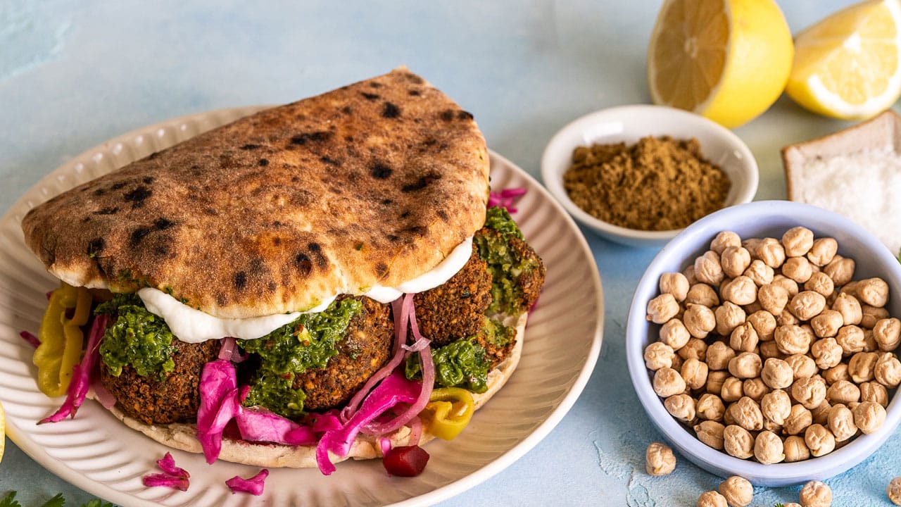 The Spicy Falafel Wrap at Bo’s Falafels