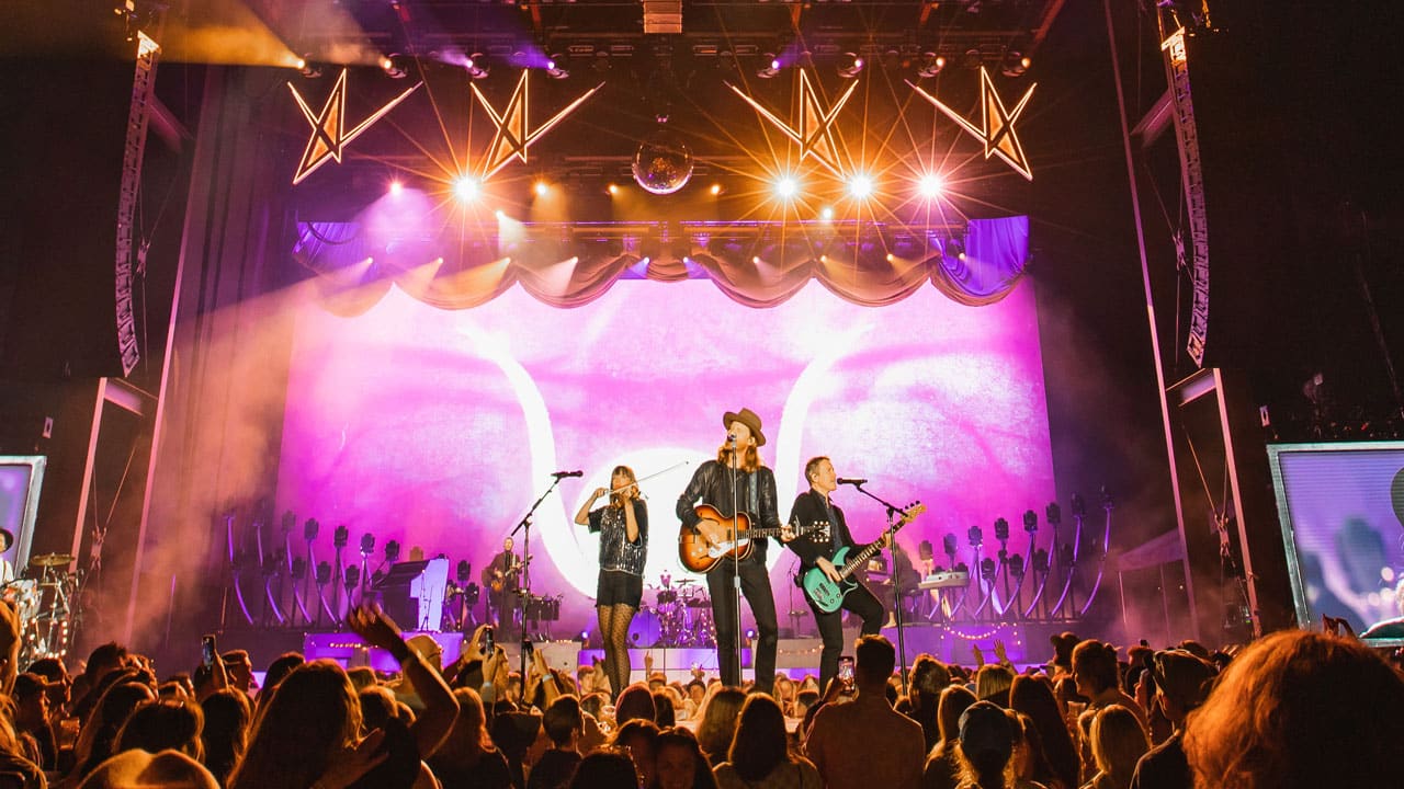 Lumineers on stage at Hayden Homes Amphitheater.