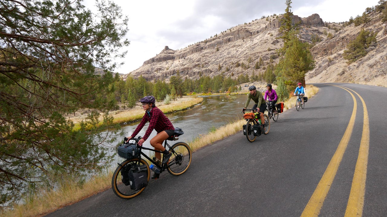 Bikers in Crooked River Canyon