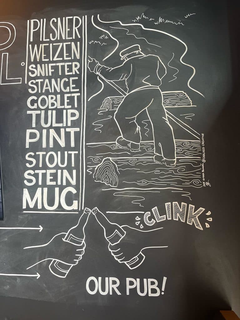 Chalked Creative work at local Brewery