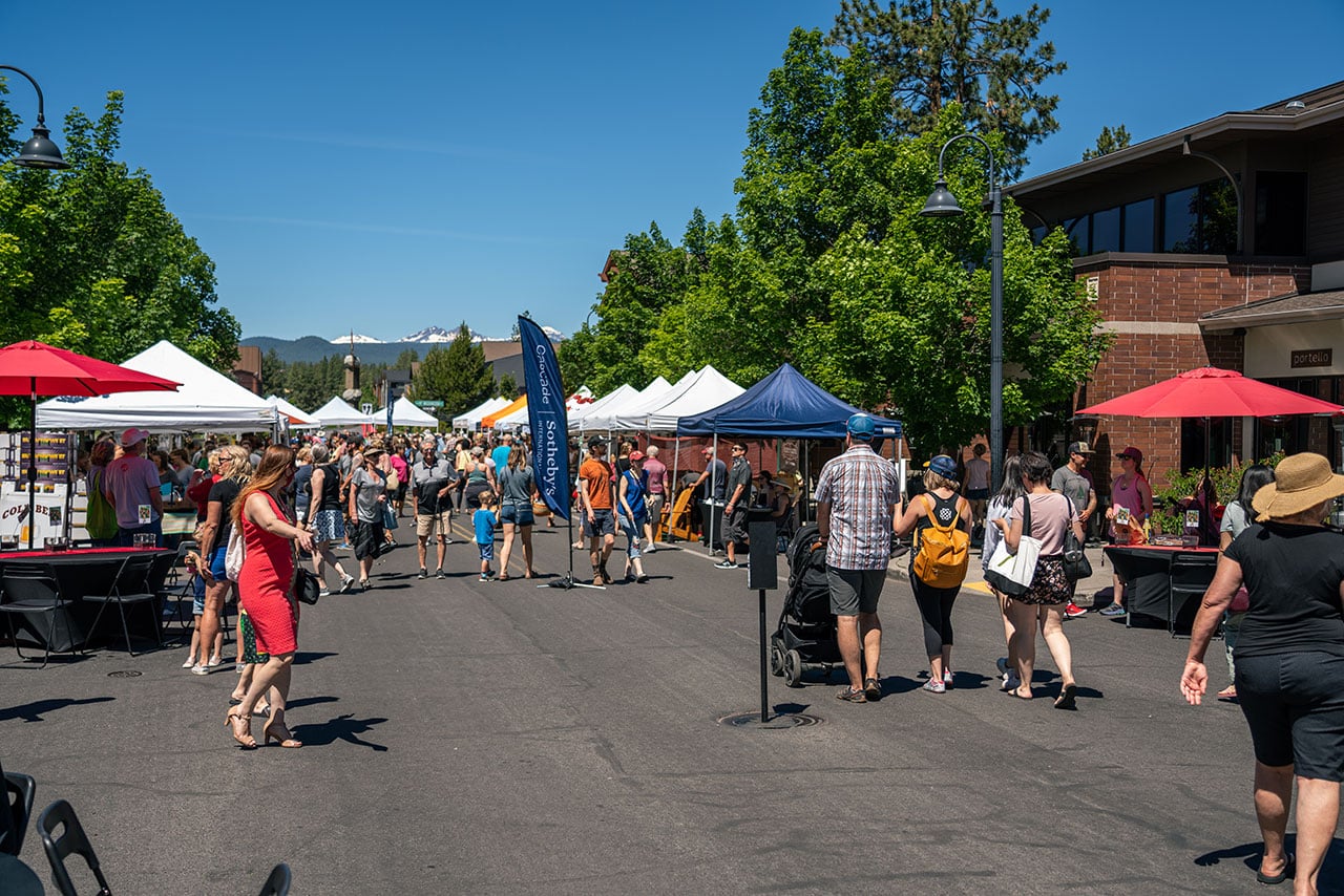 Pedestrians at the NW Farmers Market
