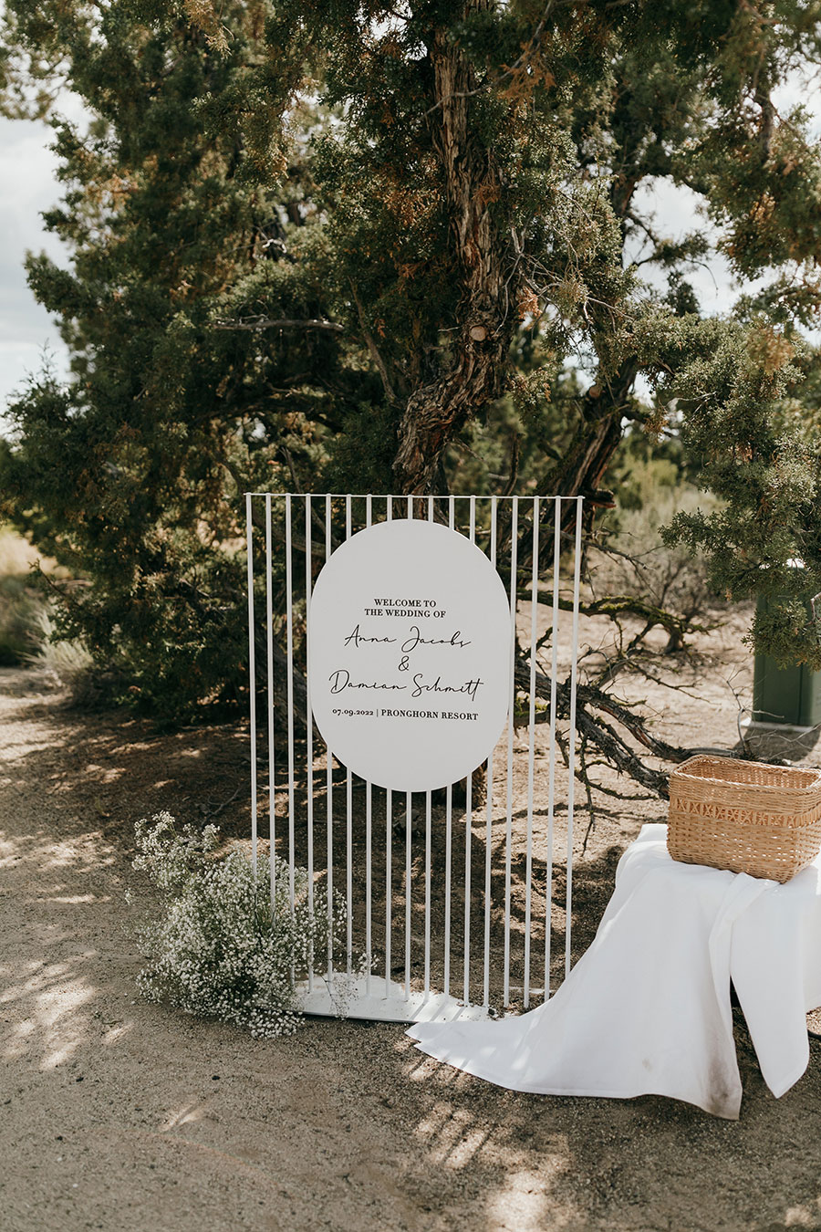 Gate into wedding at Pronghorn