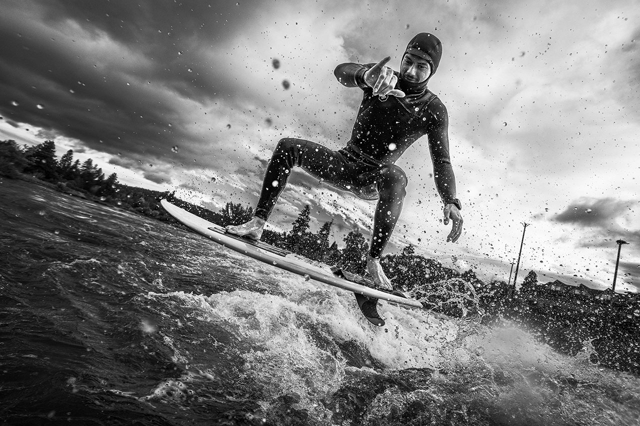 Austin Fernand shredding up a wave