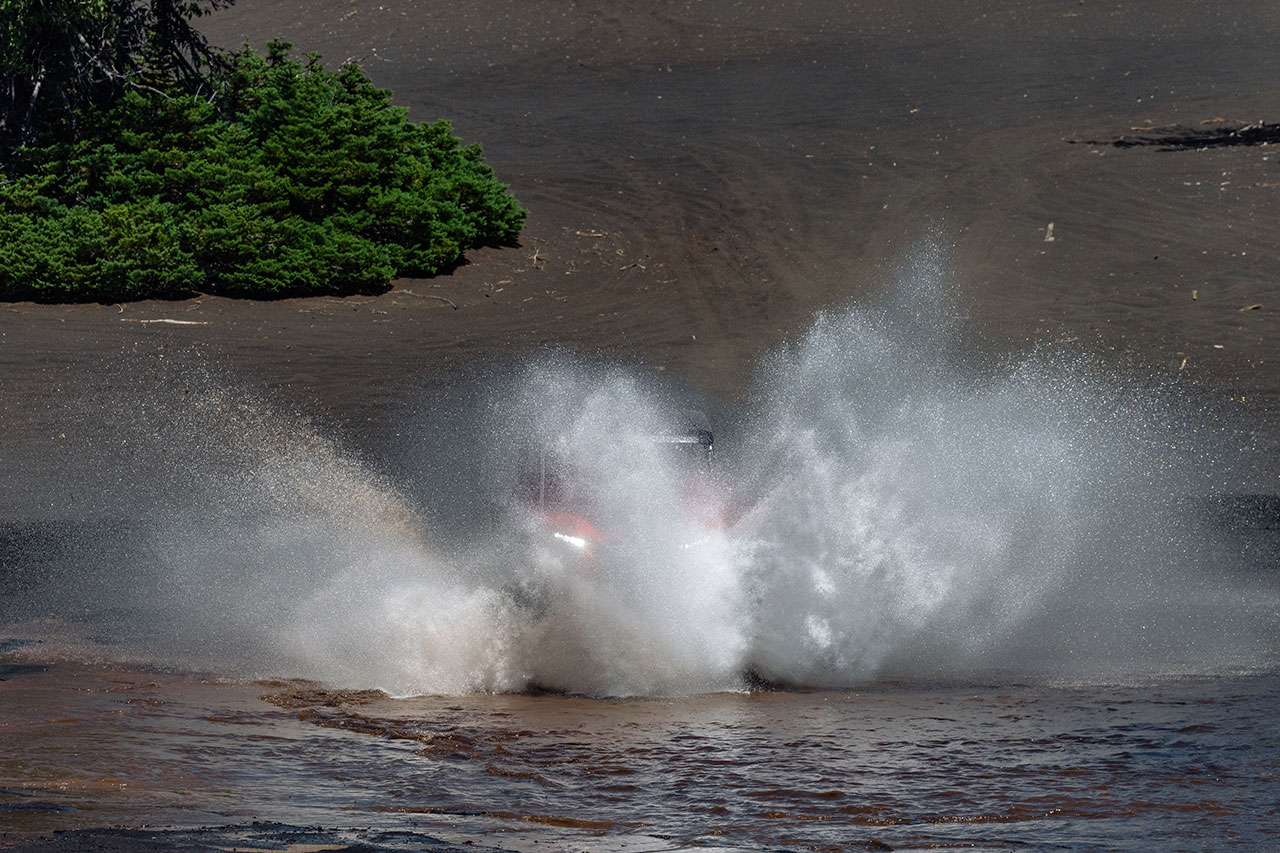 Through the pond at Black Sands Oregon