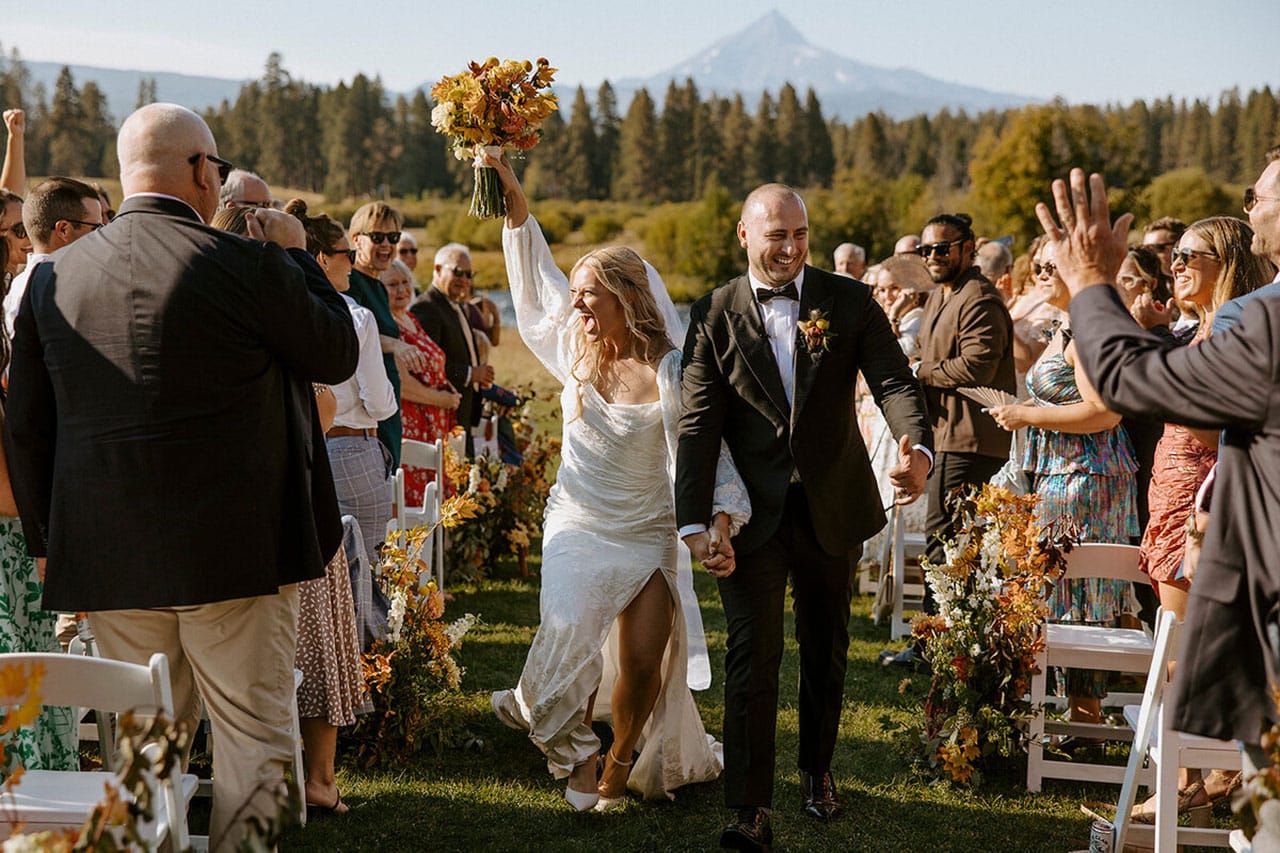 Couple right after getting married