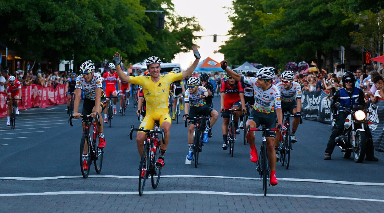 Cascade Classic winner over the finish line