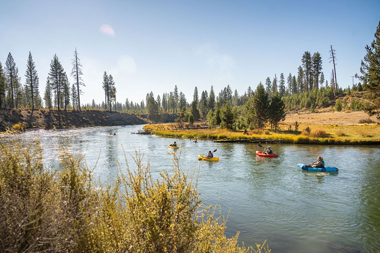 Kayakers on the Deschutes