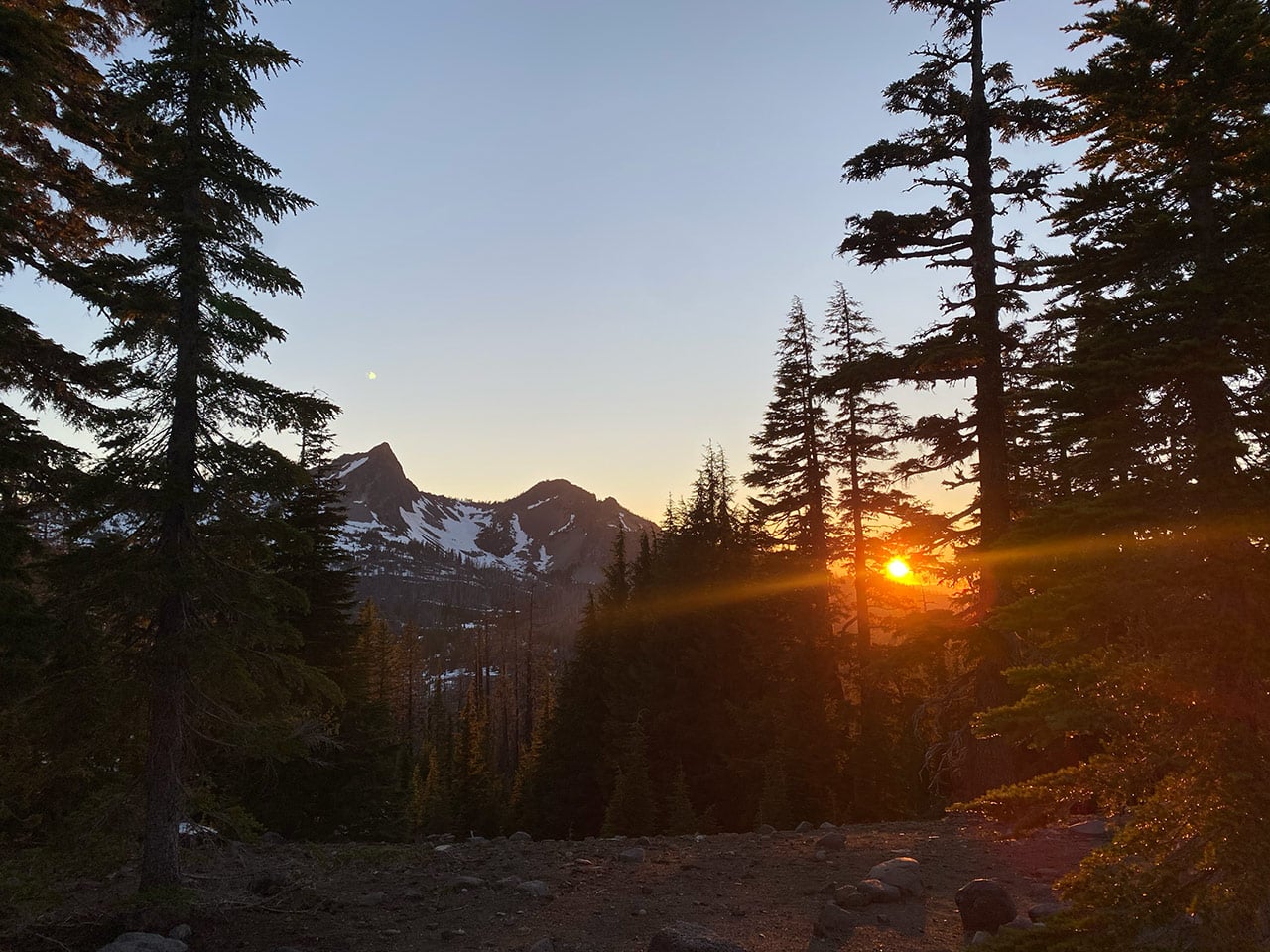 Sunset views pct trail Oregon