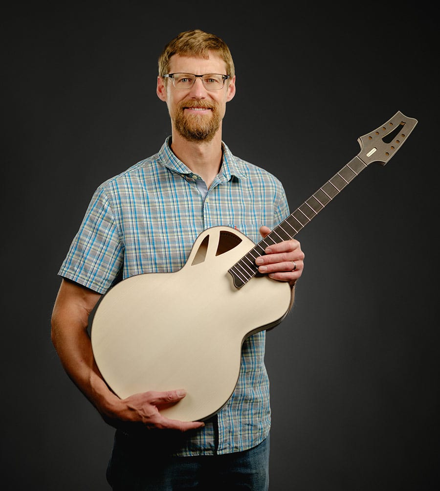 Andrew Mowry makes mandolins in Bend, Oregon