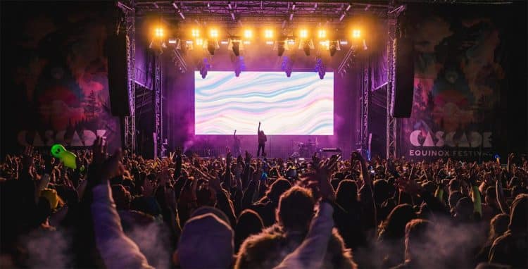 The Crowd in front of the Stage at the Cascade Equinox Festival