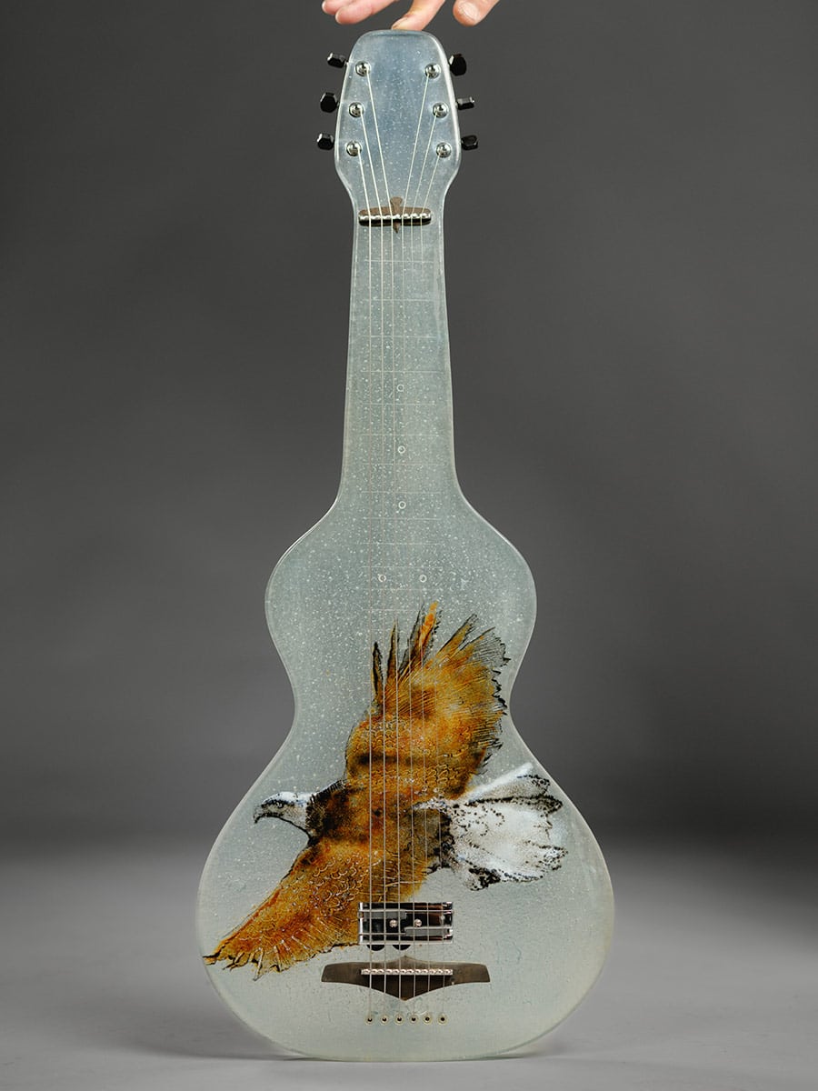 Jayson Bowerman and Susie Zeither's glass guitar made in Bend