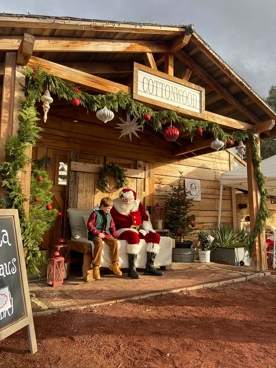 Santa and kid at shillings