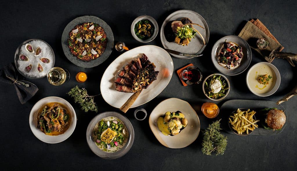 Full spread at Wild Rye Restaurant
