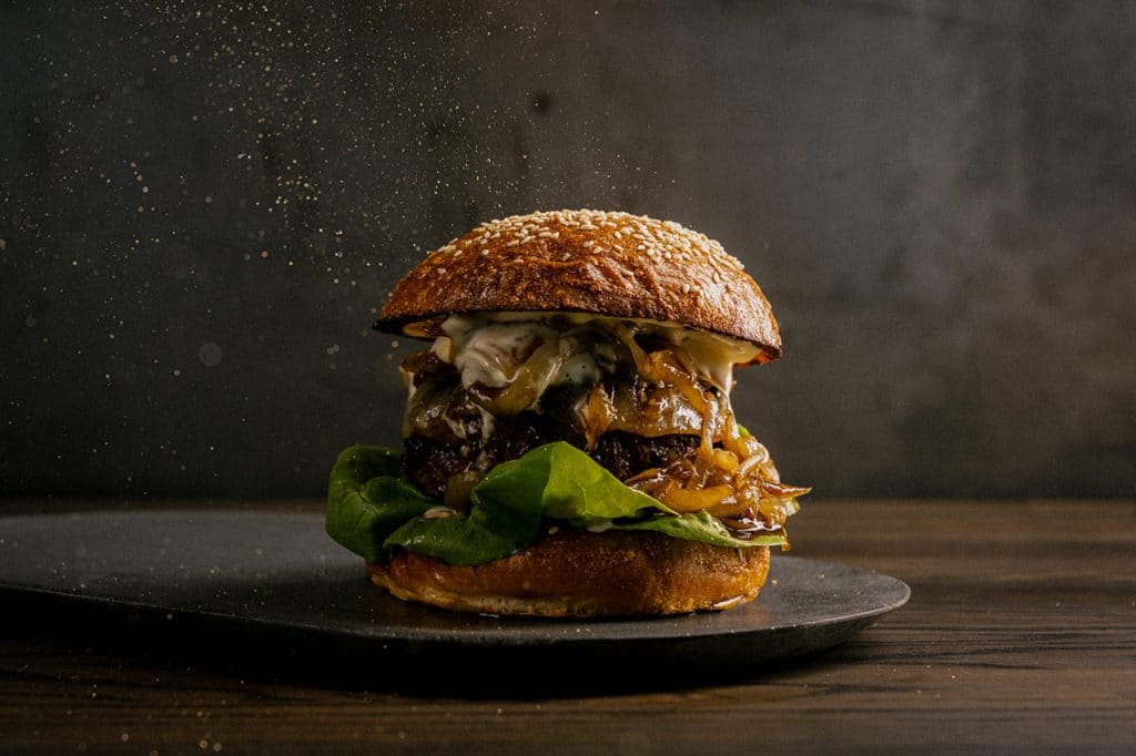 Fifty Dollar Burger with Gold at Wild Rye Brasada Ranch
