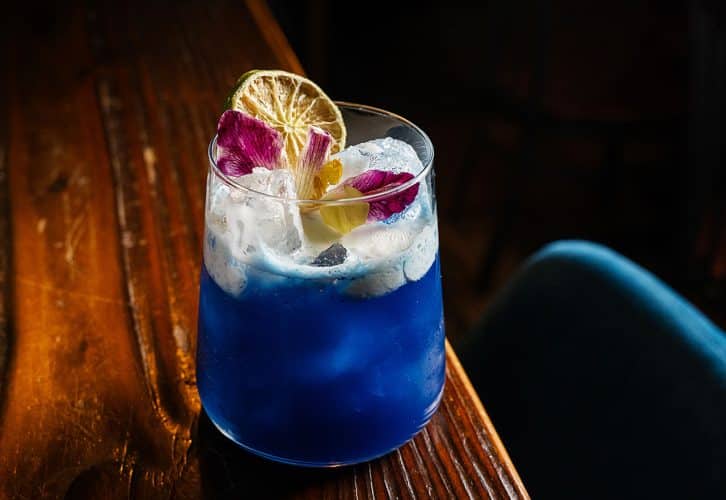 Blue NA Cocktail Dry January at The Dez