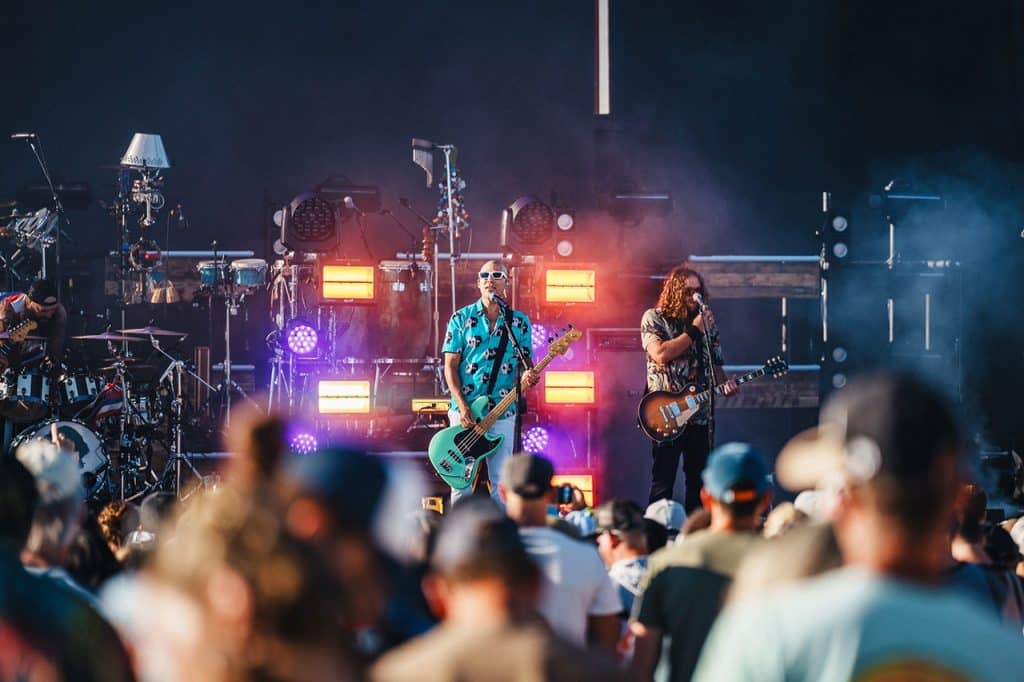 Stick Figure on stage at Hayden Homes Amphitheater in Bend