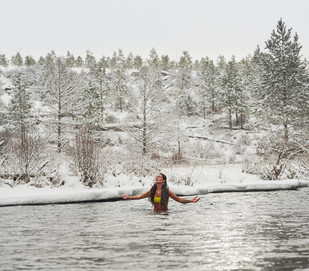 Taking a Cold Plunge in Bend Oregon