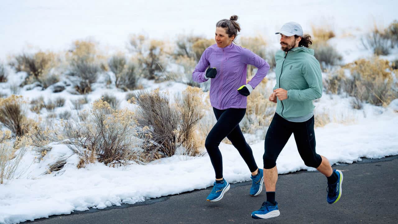 Marathon training on trail in Bend