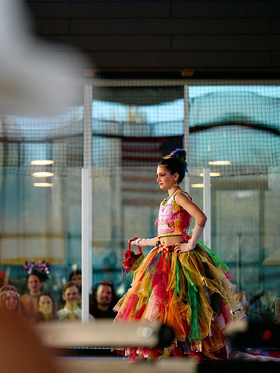 Model walking on catwalk Rubbish Renewed