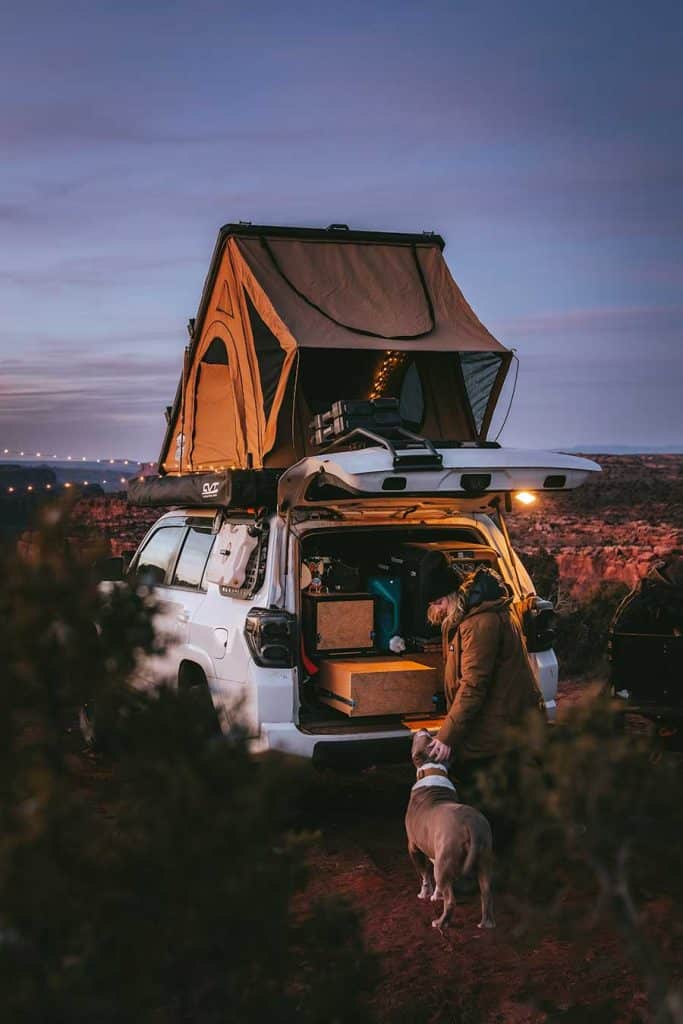 Rooftop tent on Four Runner