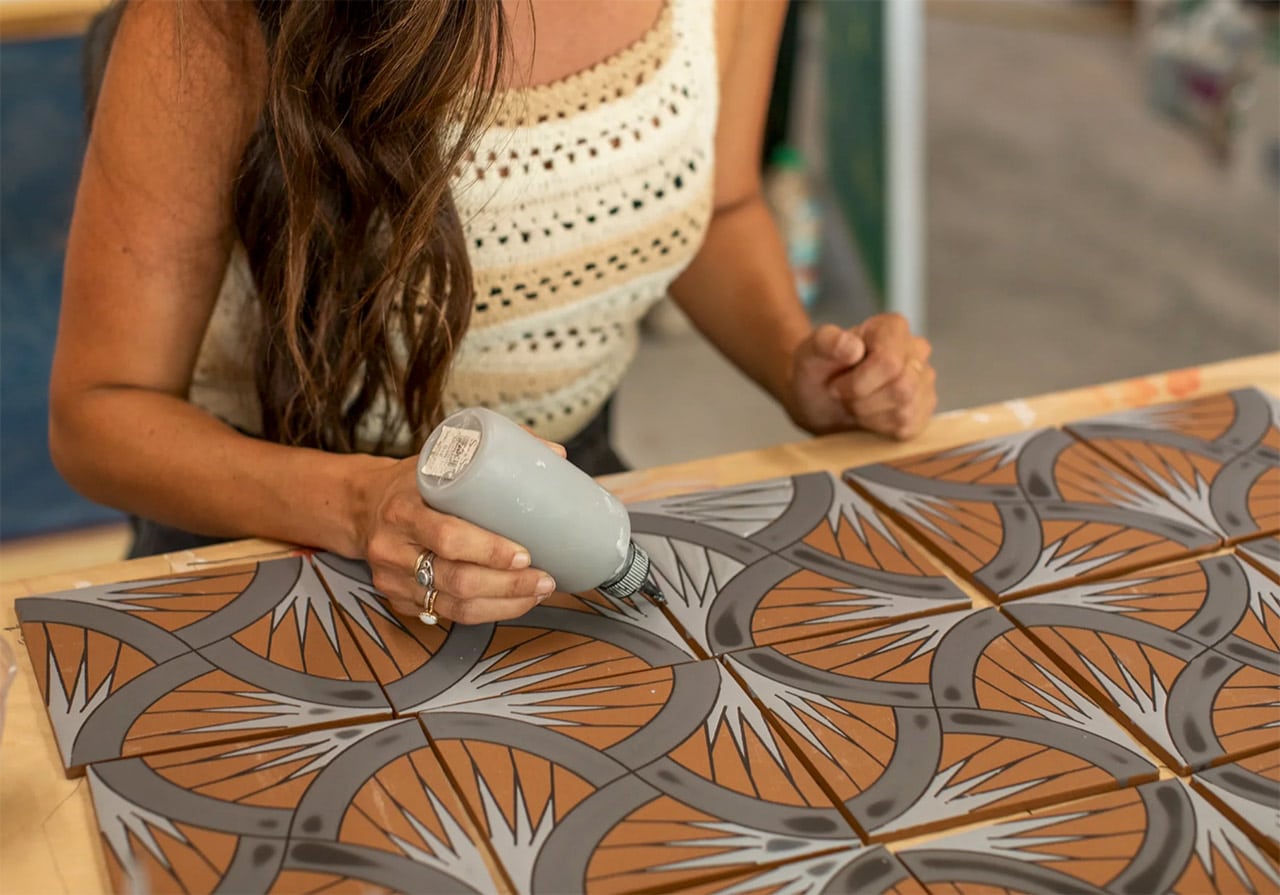the making of kibak tiles by hand