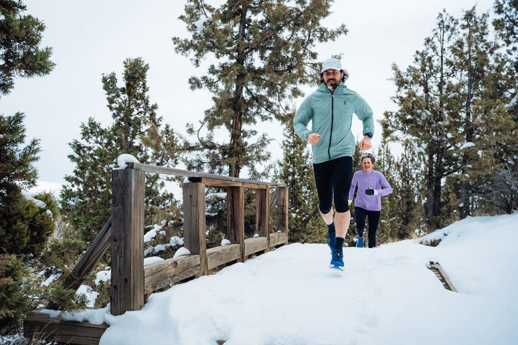 Winter Runners in snow