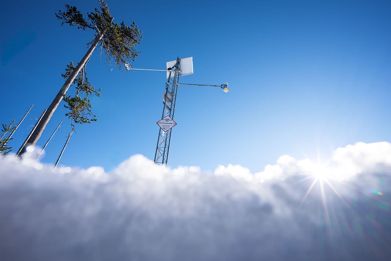Weather station in sky