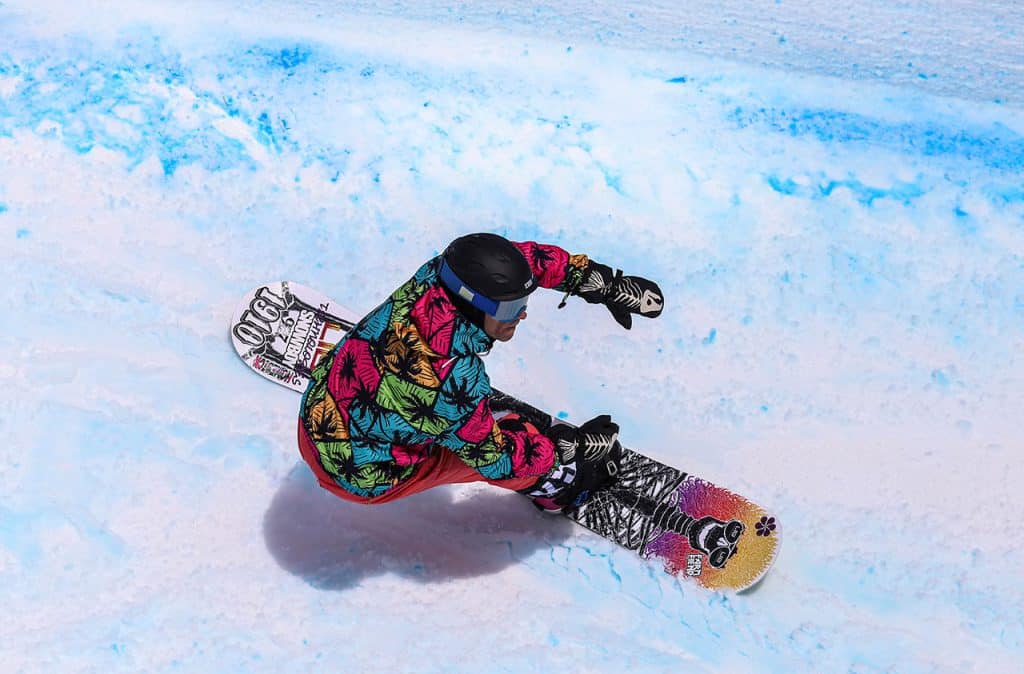 Chauncey Sorenson snowboarding in Big Wave Challenge