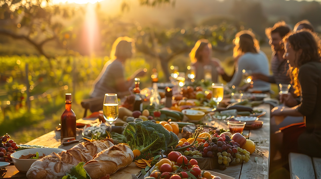 A cozy farm fresh dinner