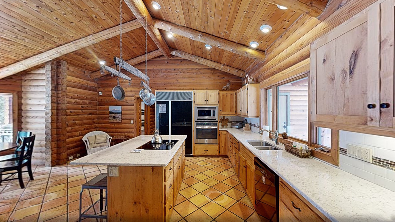 Before photo of the kitchen, described by the owners as "a little cavelike"