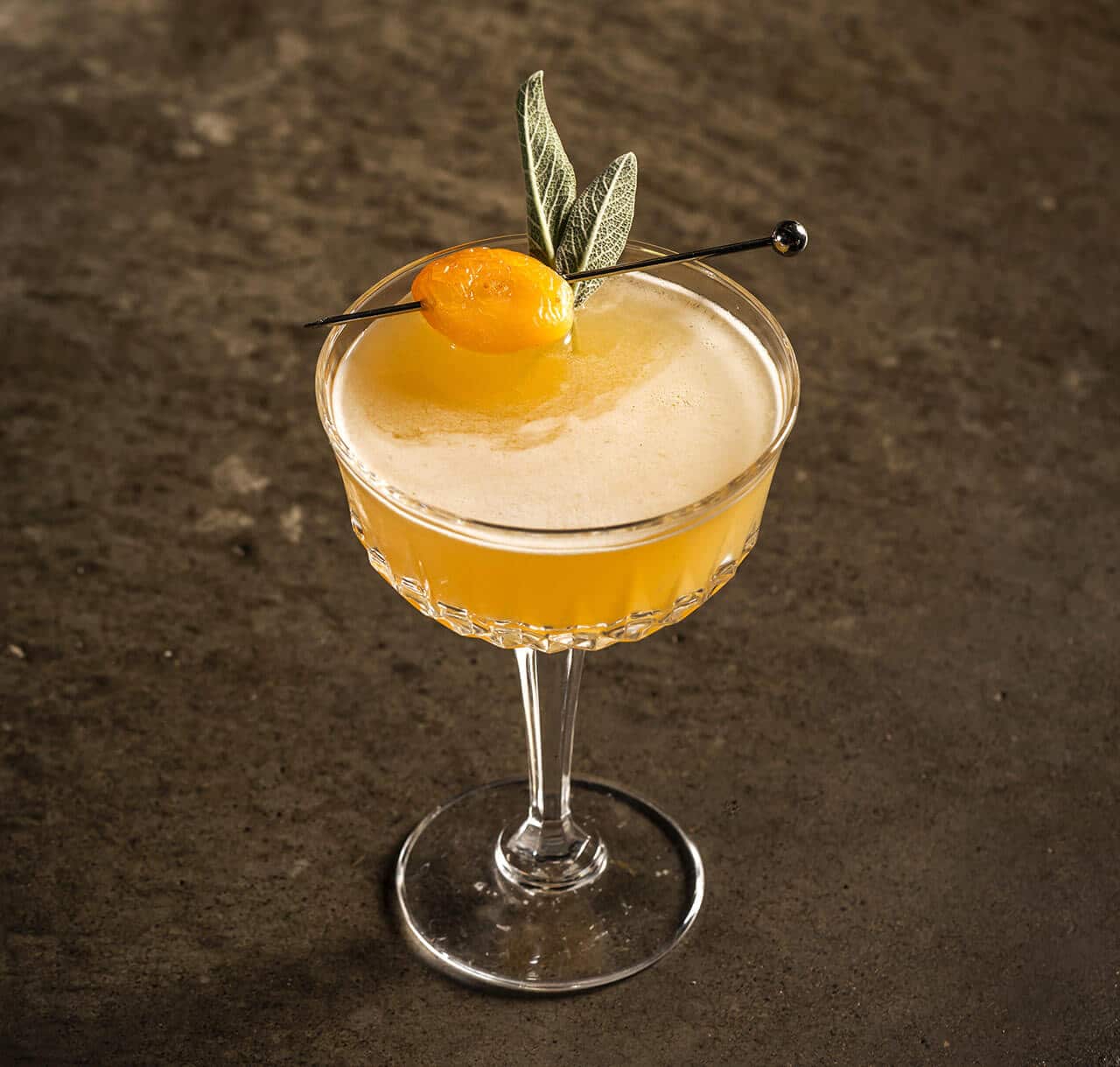 Summer cocktail with apricot at Portello Lounge